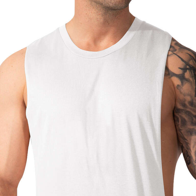 New Vest Foreign Trade Muscle Men Sports Casual Solid Color Men Sleeveless Tank Top T-Shirt