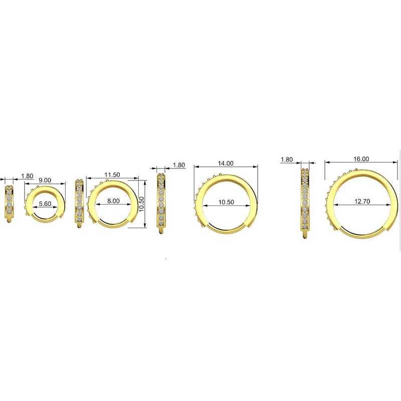 4 Pairs Small 14k Gold Plated Hoop Earrings Set Mini Cartilage Helix Sparkling Cubic Zirconia Huggie Hoop Pack for Women Men XJ250718