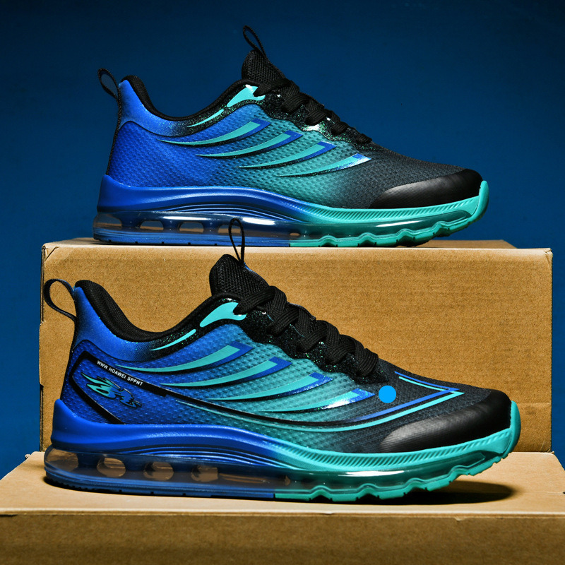 Spring Summer 2025 New Men's Shoes Mesh Full Sole Air Cushion Extra Large Size Sports Rubber Wear-Resistant Non-Slip Fashion