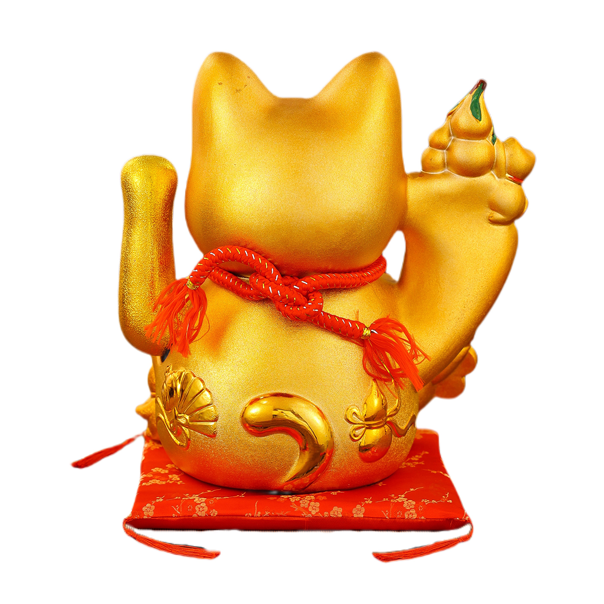 Wealth Symbolism Ceramic Kitten Statue with Mechanical Animation for Interior Decoration Perfect Housewarming Gift