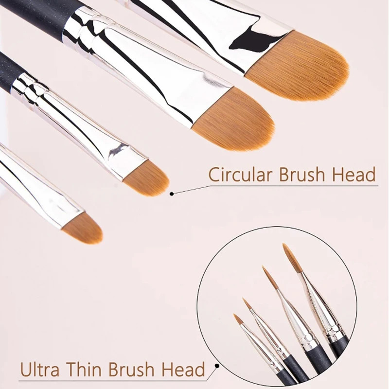 Flat Round Ultrathin Foundation Concealer Makeup Brush Professional Contour Liquid Cream Tool 4 Types Sizes 250716