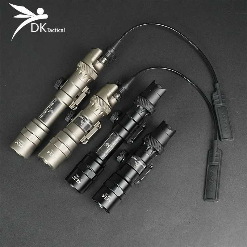 600 600B 300 300B Flashlight Tactical D Spotlight Light Hunting Rif Scout Light With Dual Function Switch For 21MM RailXJ250718