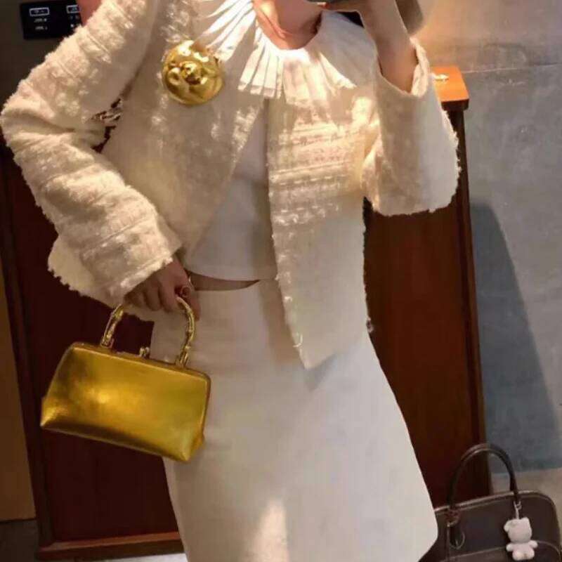 High Quality Design Gold Women Handbag Fashion Dinner Shoulder Crossbody Bag