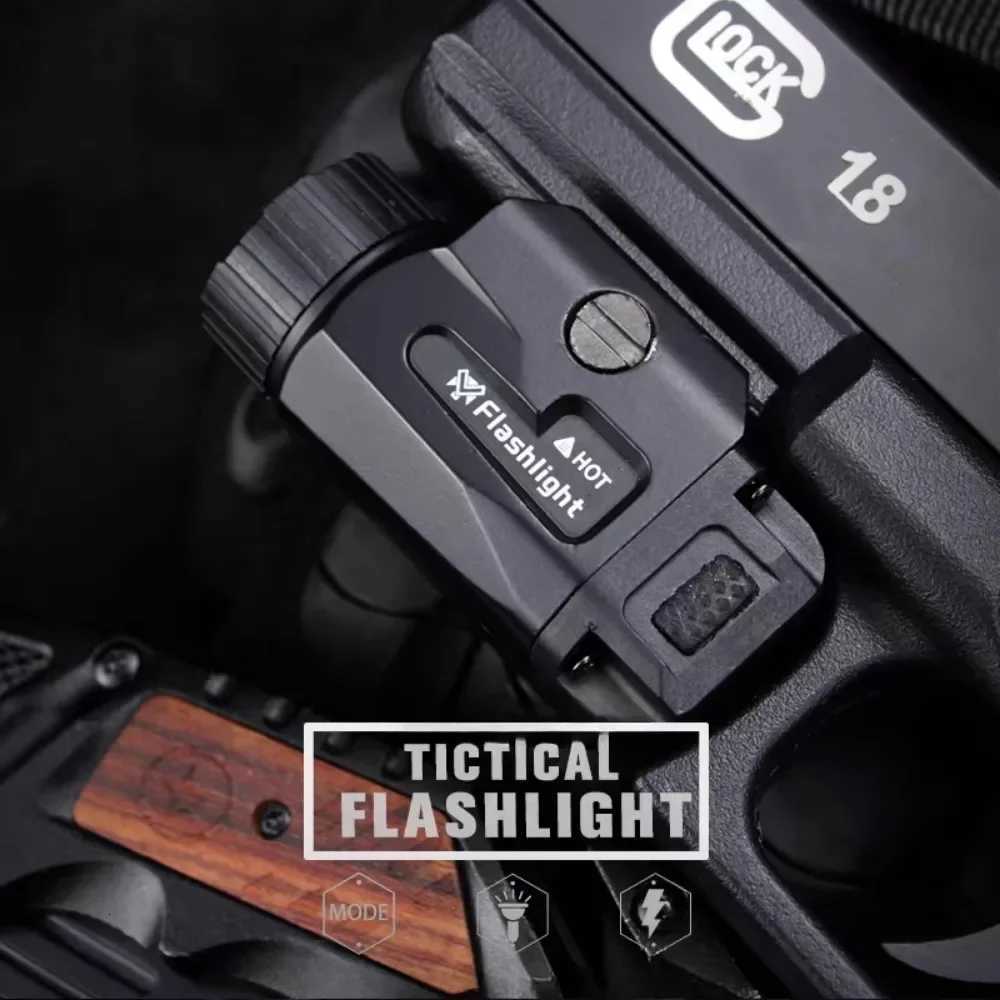 800 Lumens Pistol Light Rechargeable Flashlight with Strobe Mode Weapon Gun Light for Picatinny and GL Rails XJ250718