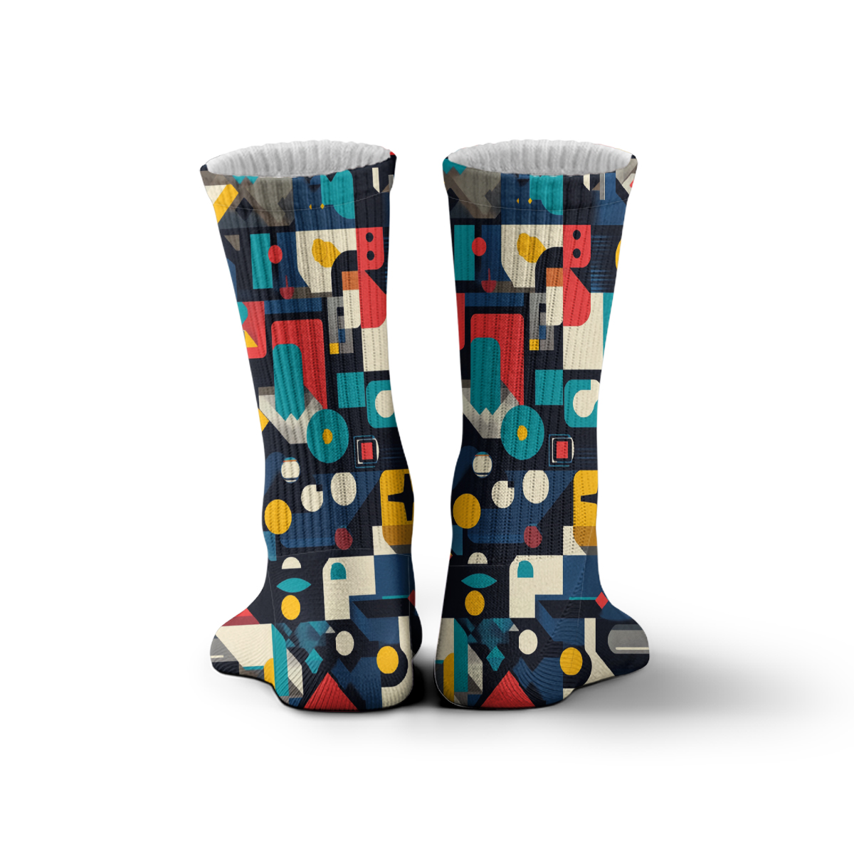 Unisex Tube Socks with Geometric Art Design for a Stylish Look C061