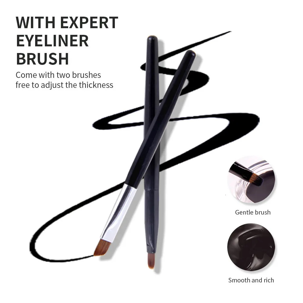 1Pc Waterproof Eyebrow Eyeliner Gel Set with BrushSmooth Long-Lasting Color for All Skin Types 250716