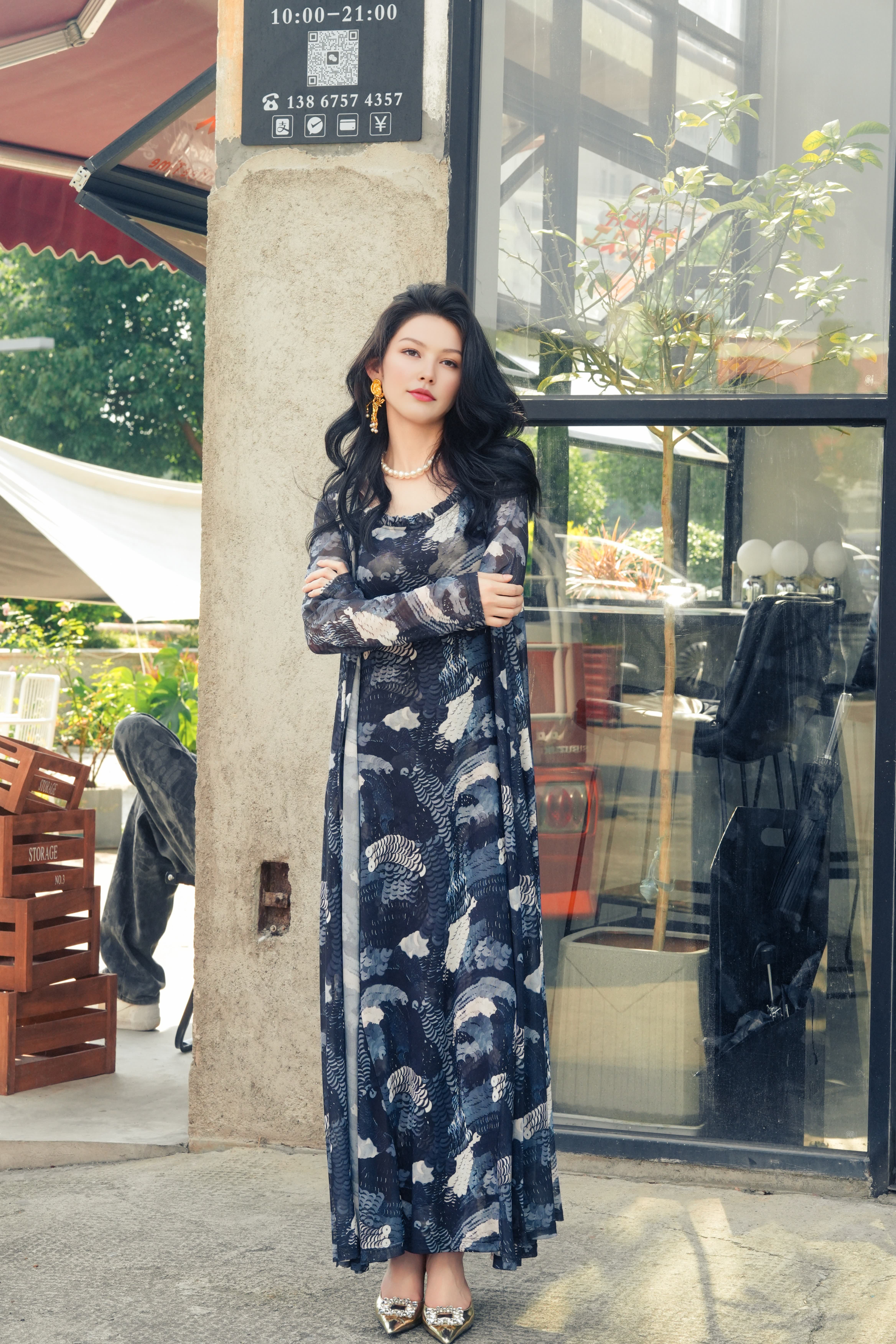 hzhjs new designer style black peacock jacket is versatile light luxury fashionable casual long sleeved and slimming