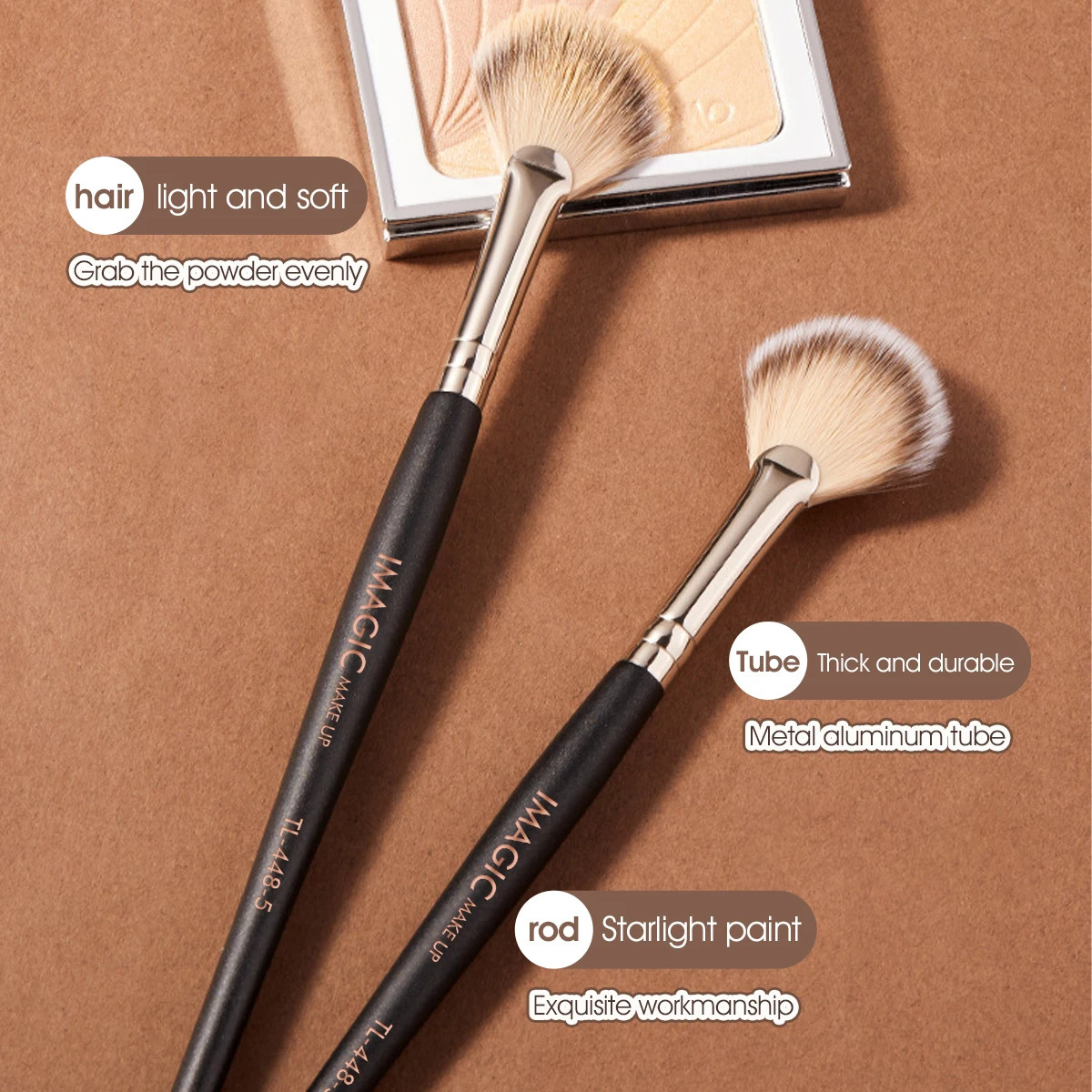 IMAGIC 1Pc Highlighting Blush Brush Black Single Makeup Soft Professional High Quality Multifunction Cosmetic Beauty Tool 250714