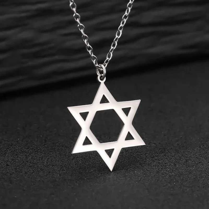 Trendy Star of David Pendant Necklace for Wen Stainss Steel Je Symbols Necklace Mens Religious Amut Jewelry Gifts W250718