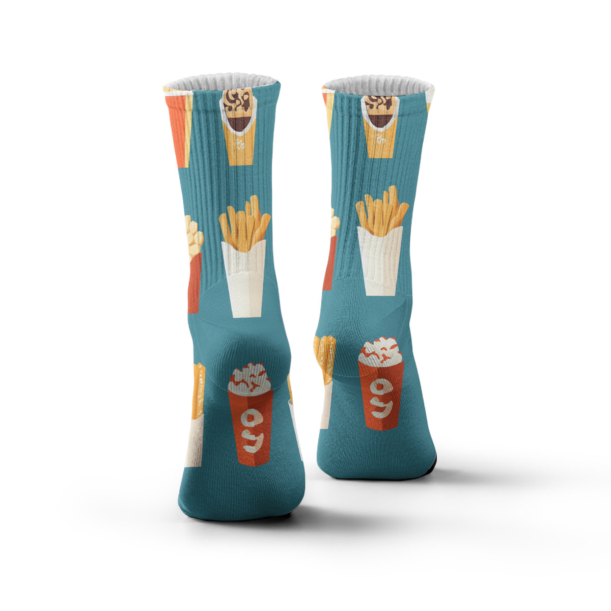 Foodie Fun Unisex Tube Socks: Socks: Trendy Snack - Lover Vibes C064
