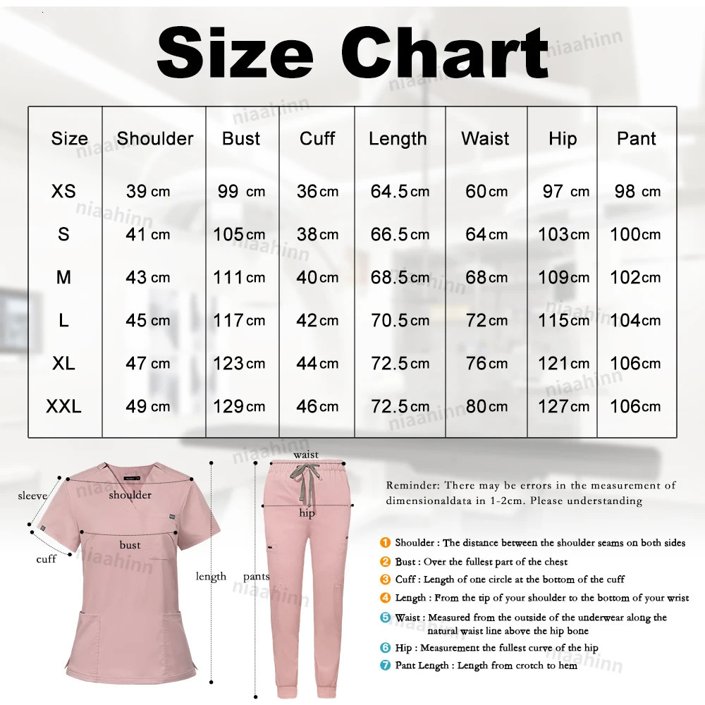 Scrub Sets Uniform Women Joggers Accessories Healthcare Uniforms Lab Veterinary Clinic Working Clothes Set Mens 250715