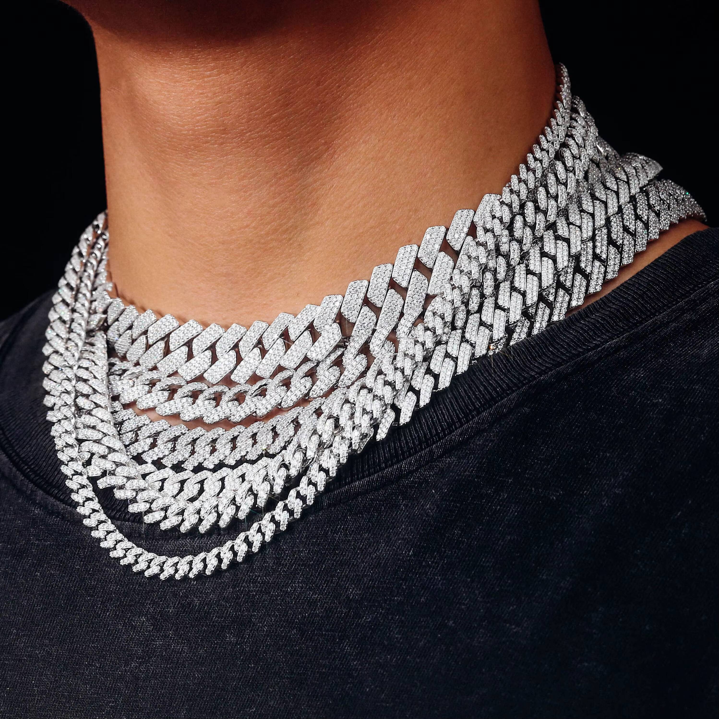 VVS Diamond 6mm S925 Silver GRA Moissanite Pass Diamond Tester Necklace Mans Hiphop Cuban Link Chain for Fashion Jewelry