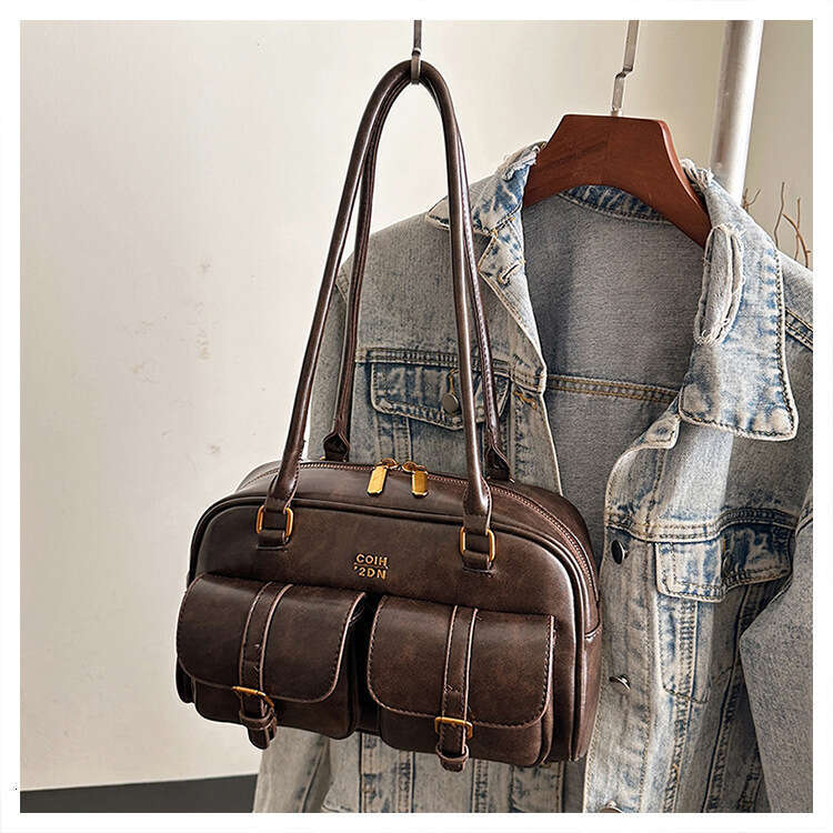 Underarm Texture Boston Pillow Casual Commuting Versatile Large Capacity Bag