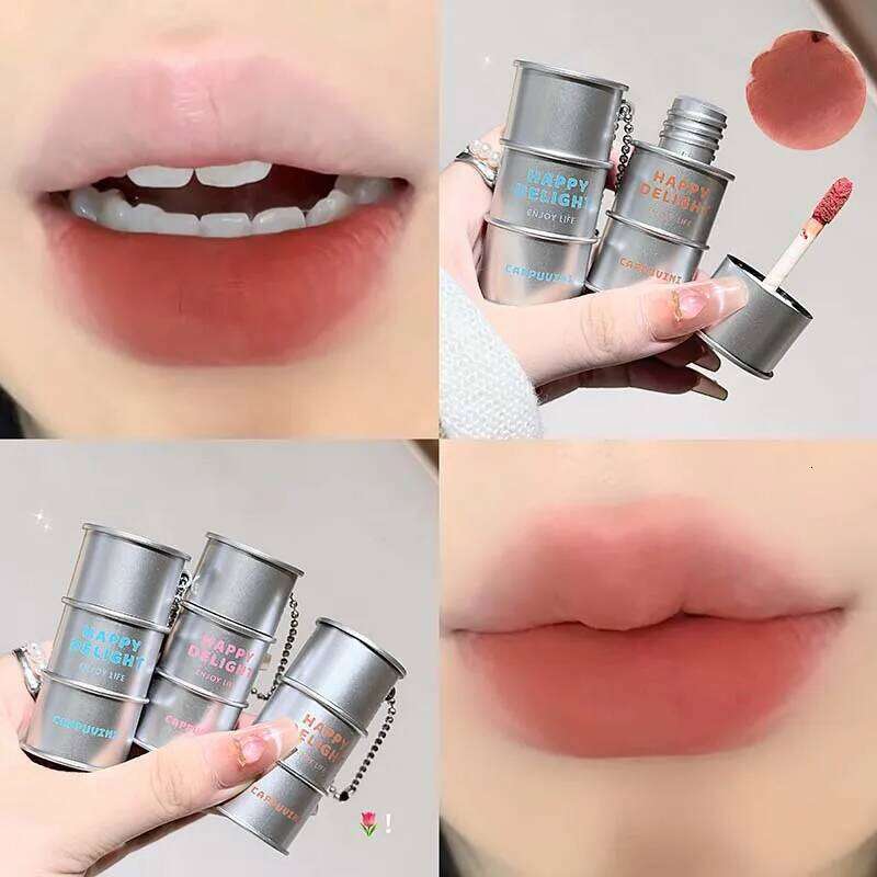 Creative Sier Tube Matte Lipstick Veet Red Glaze Waterproof Longlasting Non-Stick Cup Smooth d Texture Lip Tint Makeup X250717