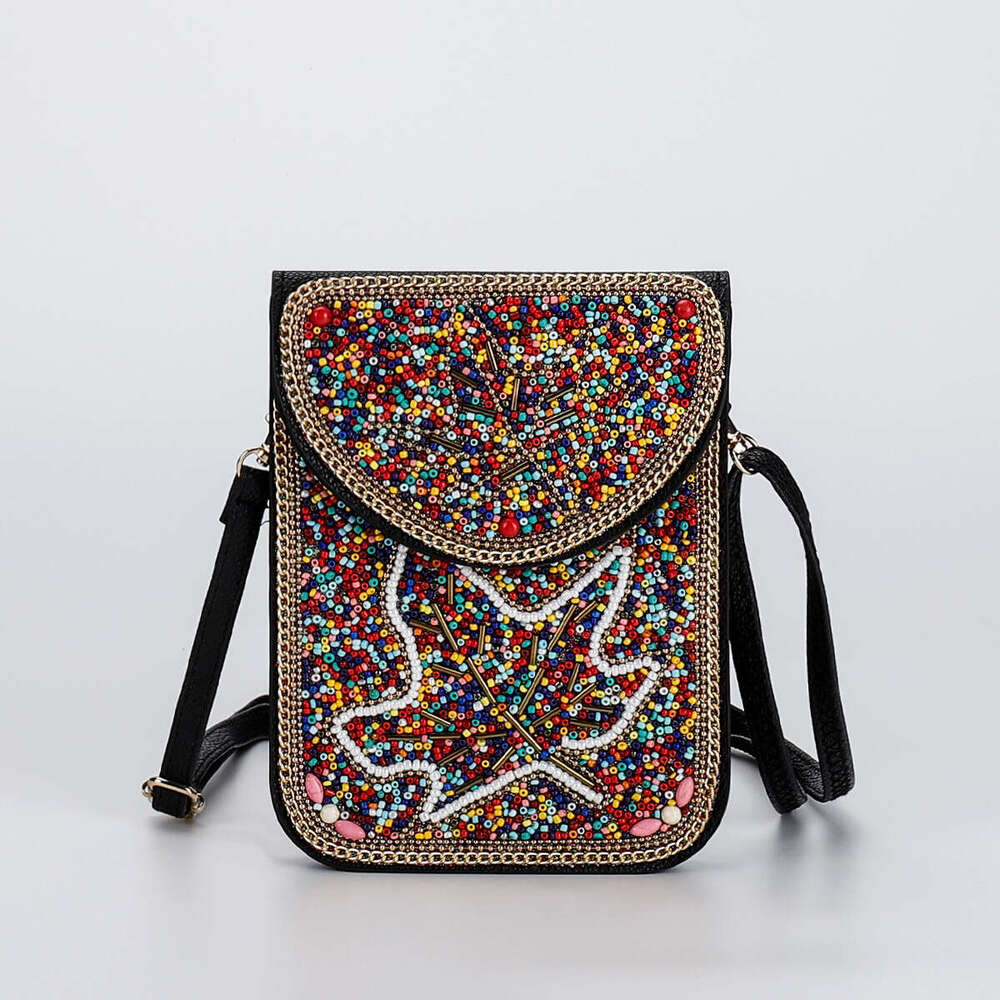 Mi Zhu mobile phone bag new small bag ethnic style single shoulder crossbody bag casual fashion high-end feel