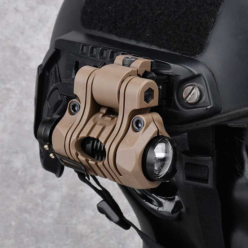Wadsn Mini Helmet Lamp White Light D Flashlight Fits FAST HELMET Outdoor Tactical Signal Optical Hunting Equipment Nylon Clamp XJ250718