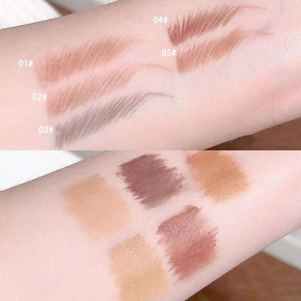 2 in1 Pencil Professional Cosmetics Makeup for Women 5 Colors Waterproof Tattoo Brush Long Lasting Eyebrow Pen X250719