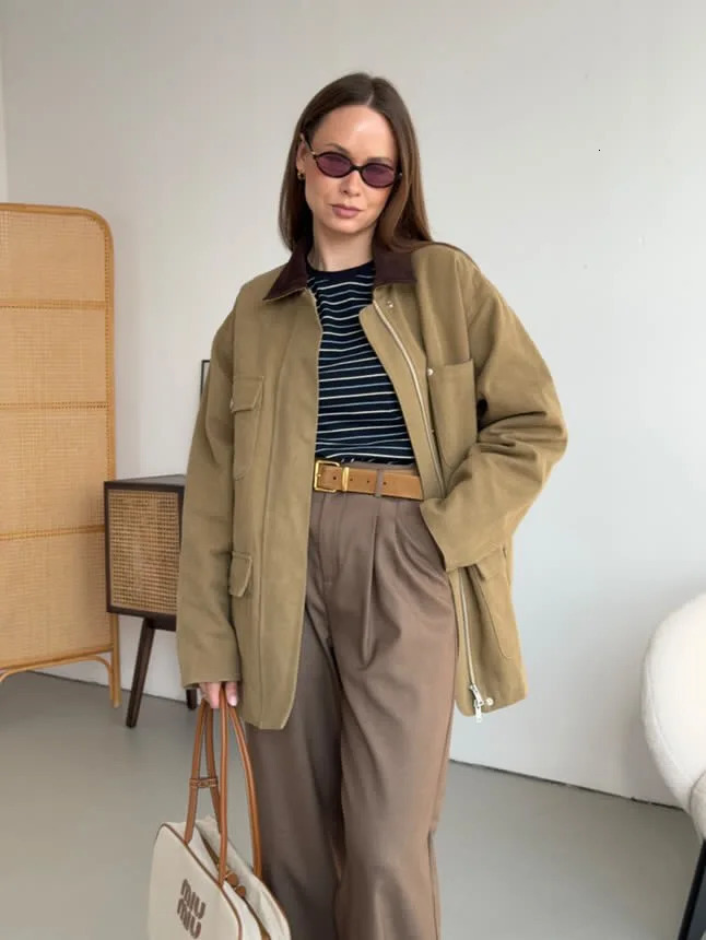 2025 Women Autumn Winter Thick Cotton Short Trench Jacket and Coat Casual Outerwear 250715