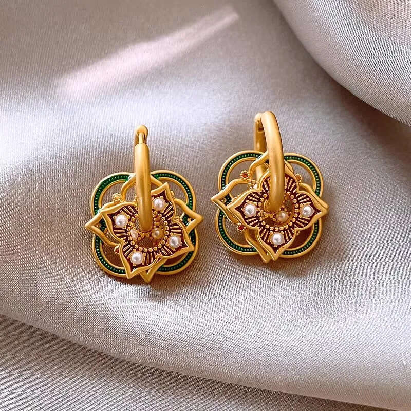 Guliya National Style for Women 2024 New High-end Stud Unique and Elegant Earrings