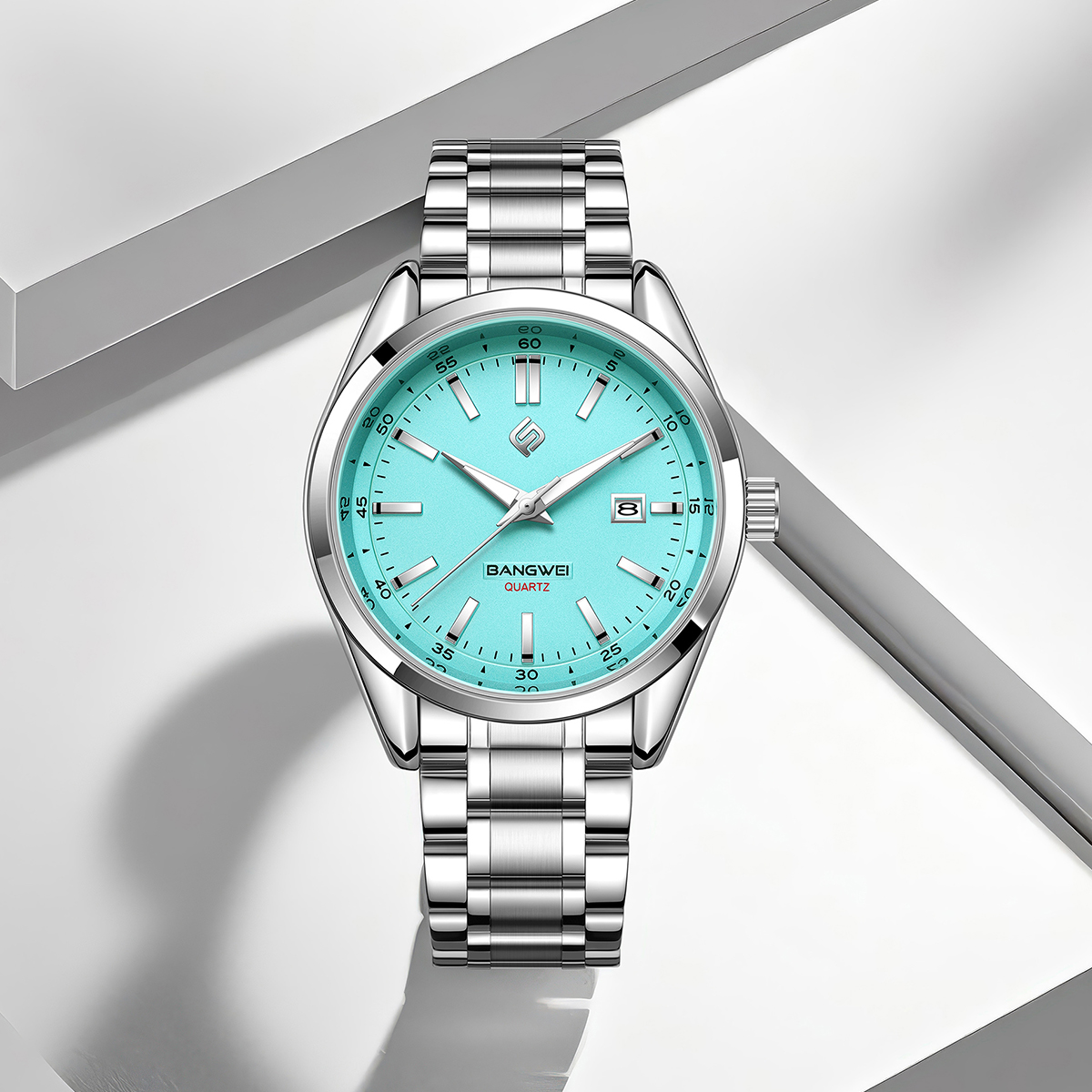LIGE men's quartz watch brand simple and fashionable watch stainless steel strap 30 meters waterproof Holiday Gift Teen Watch
