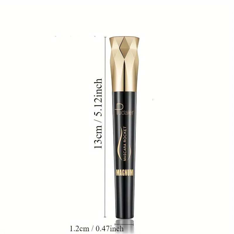 1pc Pudaier Fiber Lash Mascara - Waterproof Smudge-Proof Long-Lasting Black Extensions Natural Look No Flaking or Clumping 250717