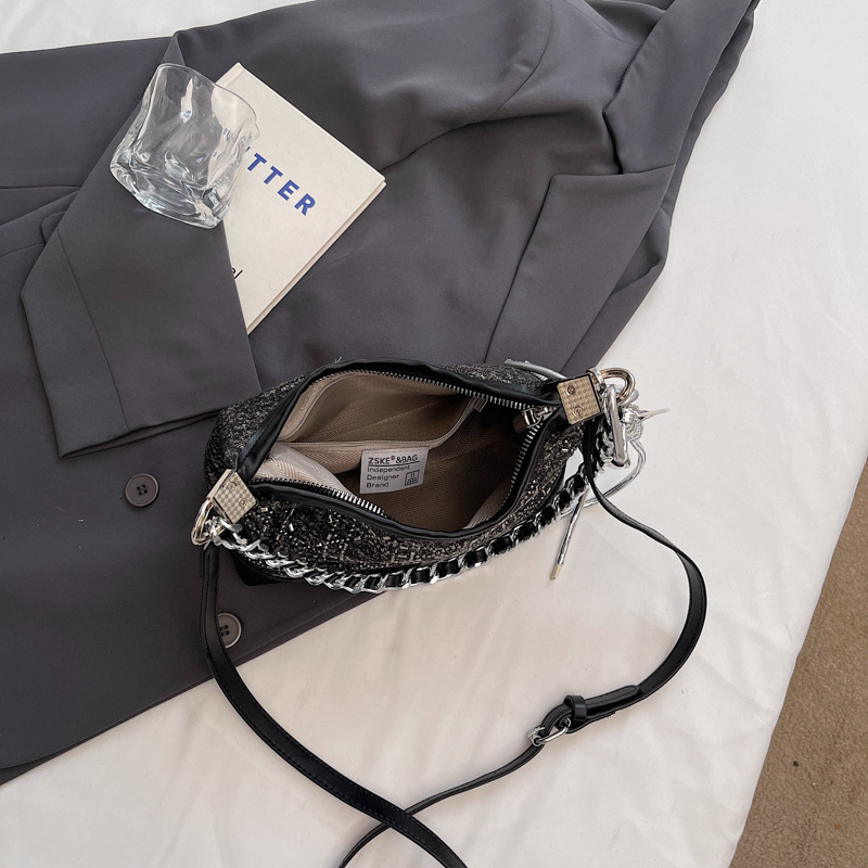 2025 Summer new women's shoulder crossbody bag chain bag denim armpit bag summer commuting shoulder bag new designer bag new designer luxury bag