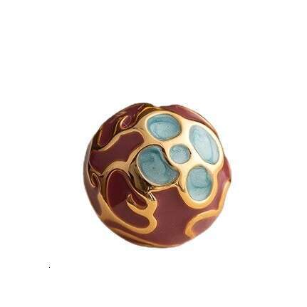 Ariya New Chinese National for Women Enamel Drop Glaze Flower Palace Style Stud Earrings Elegant Light High-end