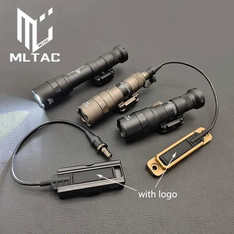 Tactical SF M300B M600B Flashlight Airsoft Scout Light With Switch Protect Card Slot Red Pure Switch For MLOK 20MM Rail XJ250718