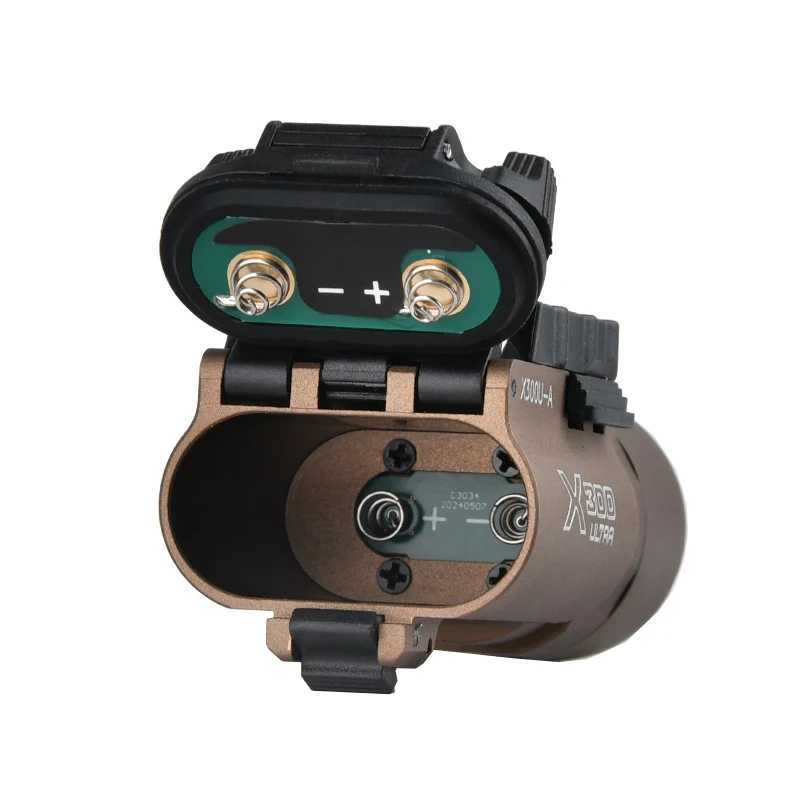 Tactical X300 Ultra Metal D Flashlight Surir X300U-A Handgun Torch Hunting Weapon Light 600 lumens White Lighting Pistol Lamp XJ250718