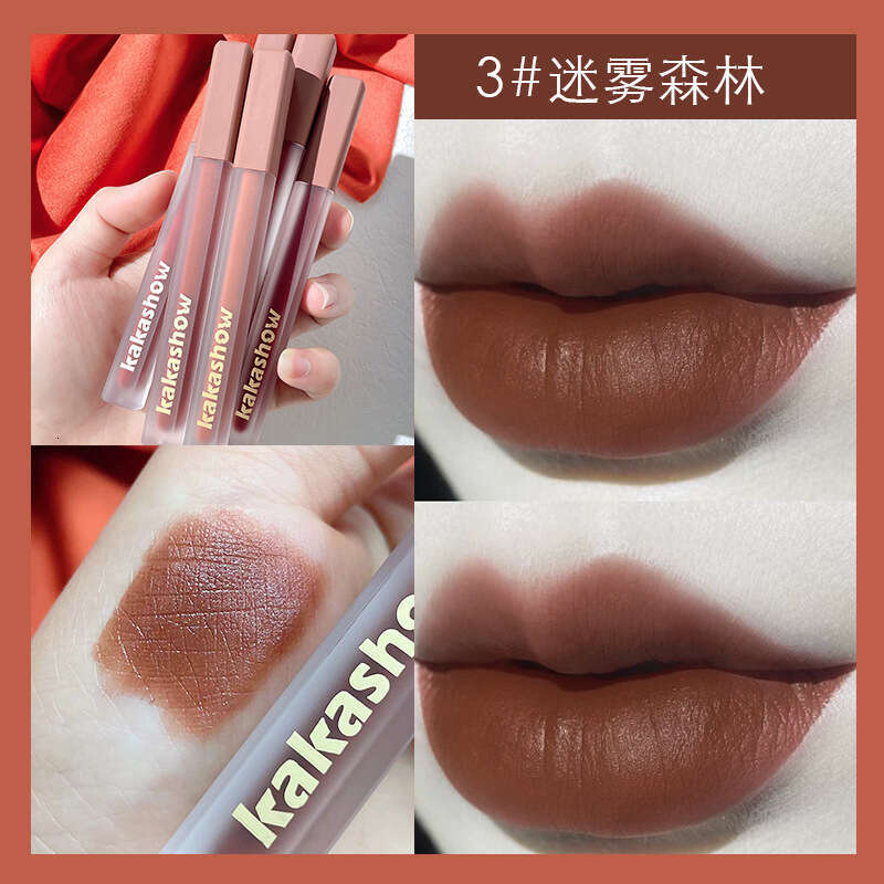 Kakashow Pink Satin Glaze Velvet Matte Whitening Lipstick Not Easy Stick To The Cup Color Lip Mud Cosmetics X250717