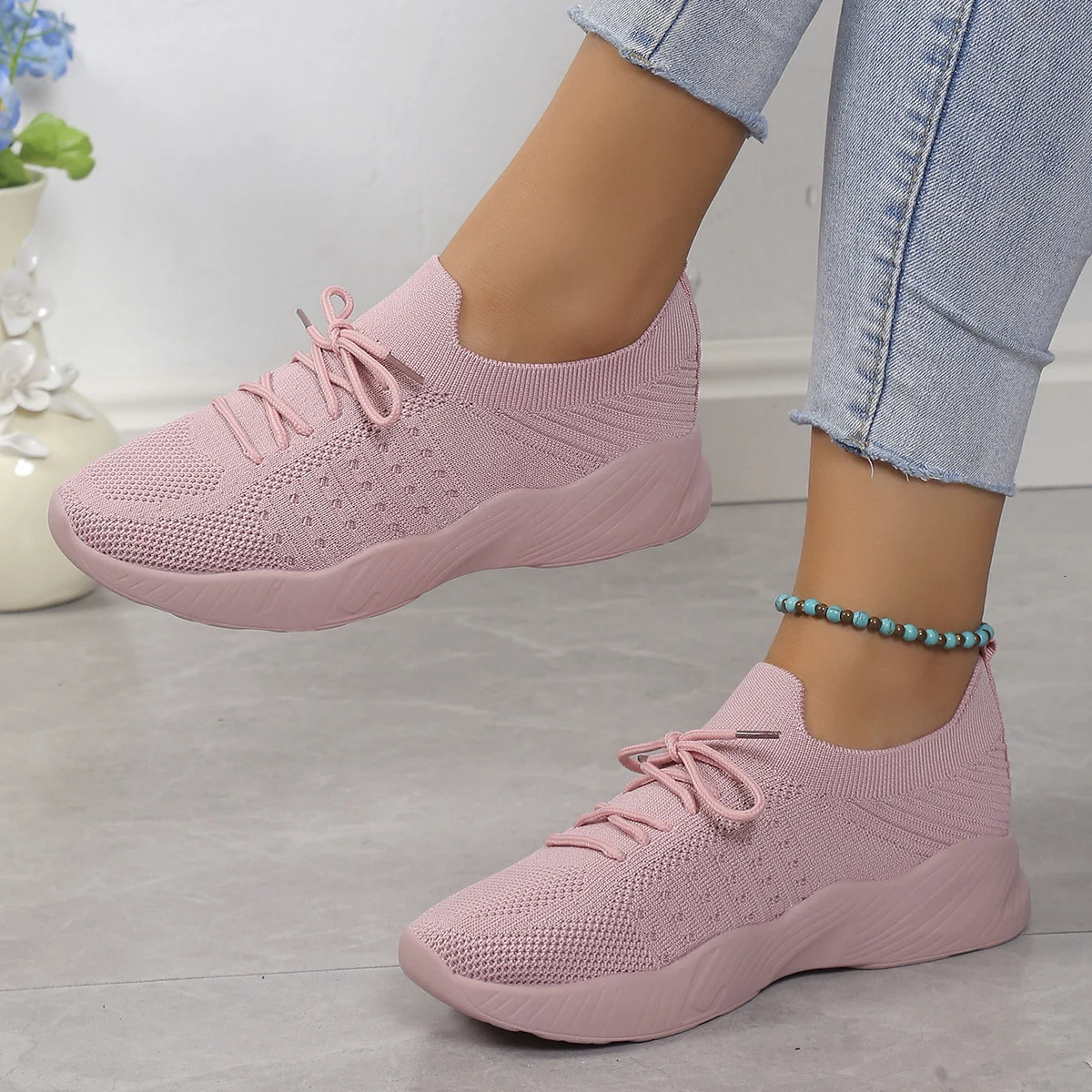 Summer Women Shoes Mesh Breathable Casual Sneakers Lace-Up Vulcanized Shoes Ladies Platform Sport Shoes Female Tennis Shoes 250717