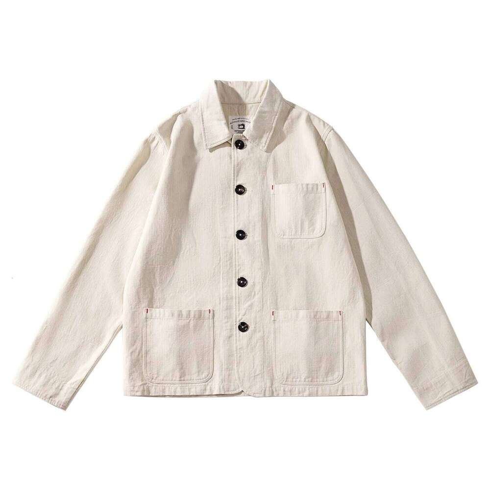 Spring And Autumn New French Retro Square Collar Original Embryo Workwear Multi-Pocket Raglan Jacket Coat