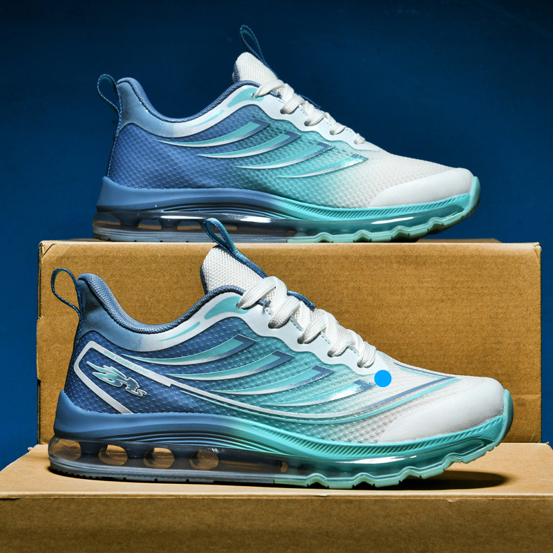 Spring Summer 2025 New Men's Shoes Mesh Full Sole Air Cushion Extra Large Size Sports Rubber Wear-Resistant Non-Slip Fashion