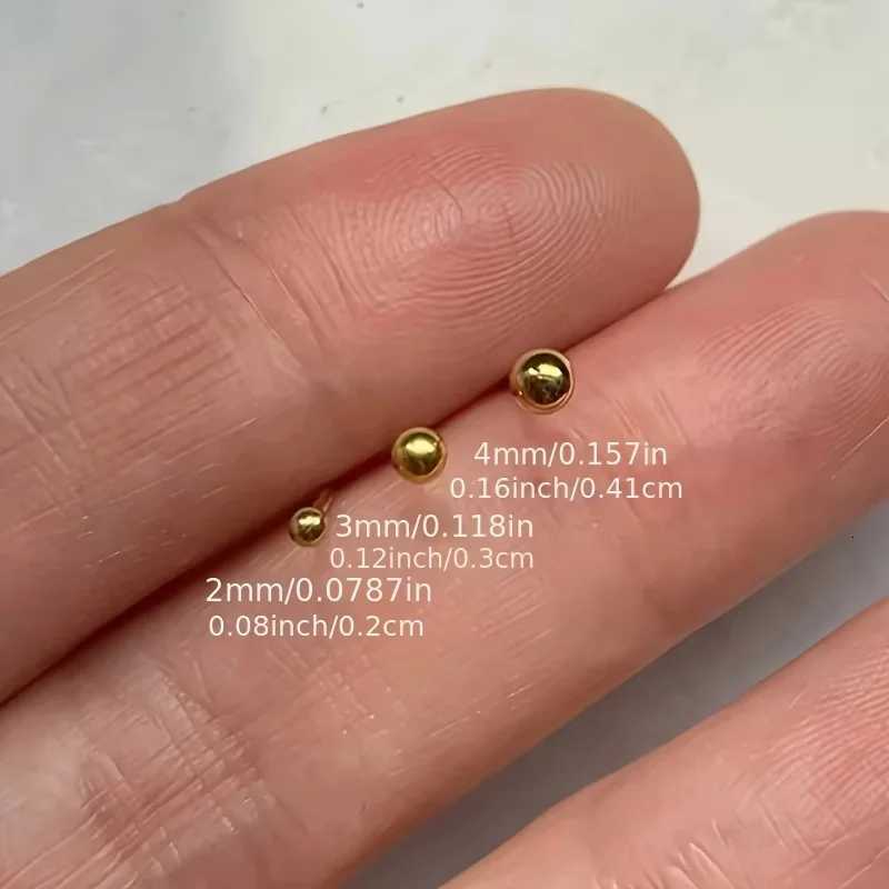 3 Pairs Fashion Style Stainless Steel Round Ball Stud Earrings For Women Men Classic Style Daily Earring Wear Jewelry Gifts XJ250718