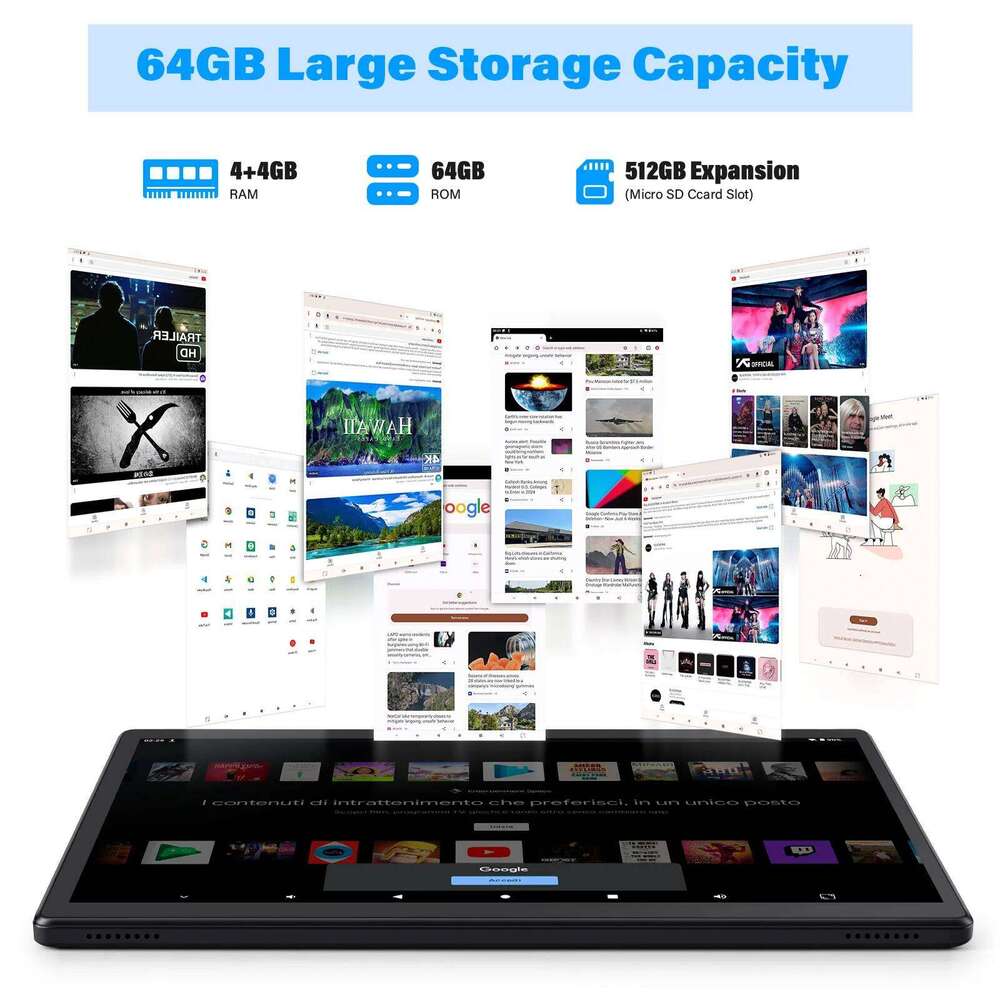 Famous Designer's Durable ANDROID GB TABLET w/ Dual Cameras and Removable Storage Capacity
