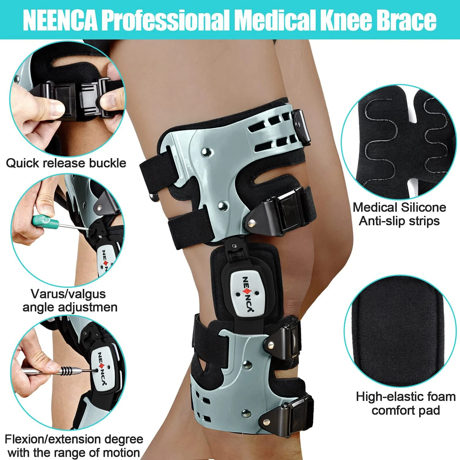 NEENCA OA Unloader Knee Brace Support for Arthritis Pain Osteoarthritis Cartilage Defect Repair Avascular Necrosis 250708