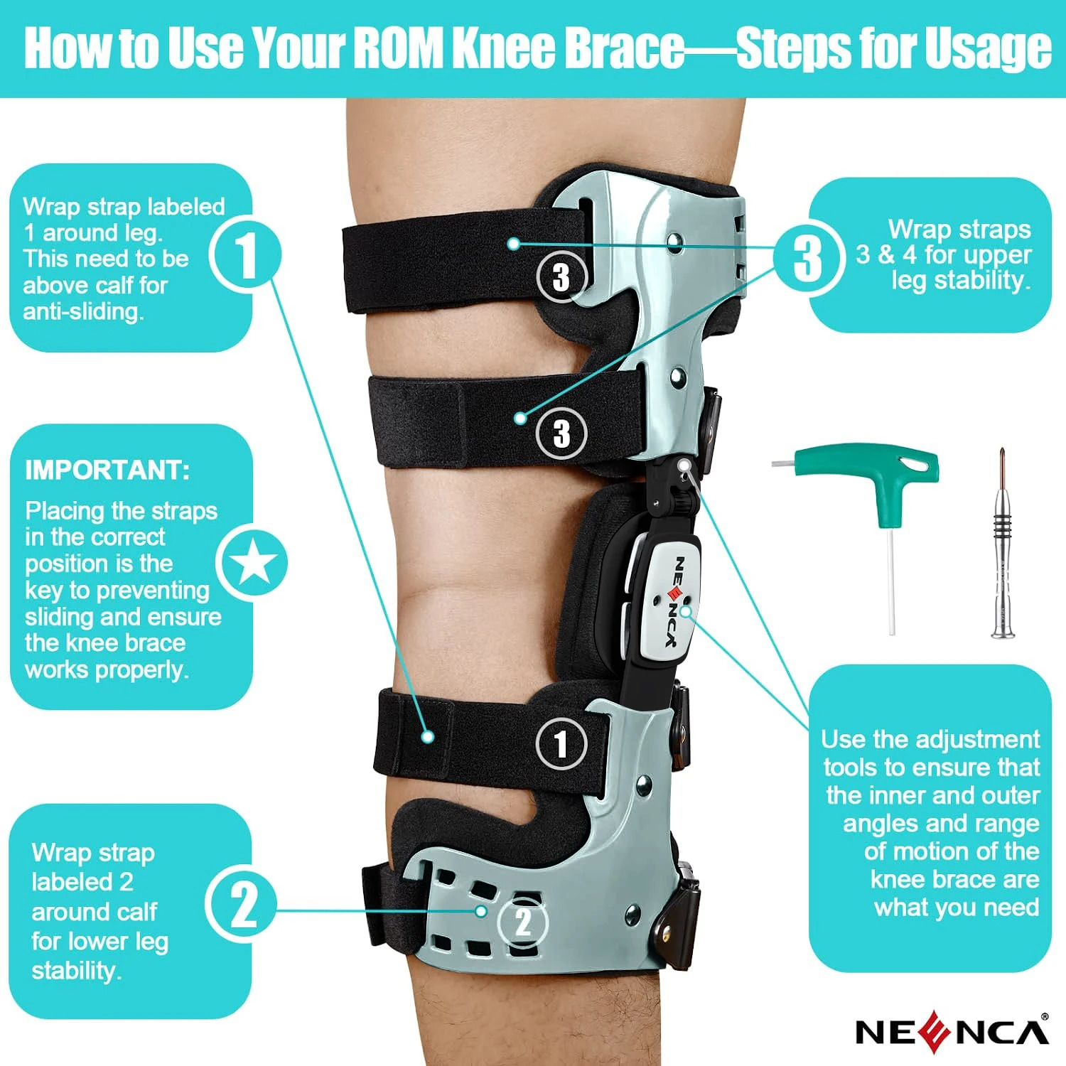 NEENCA OA Unloader Knee Brace Support for Arthritis Pain Osteoarthritis Cartilage Defect Repair Avascular Necrosis 250708