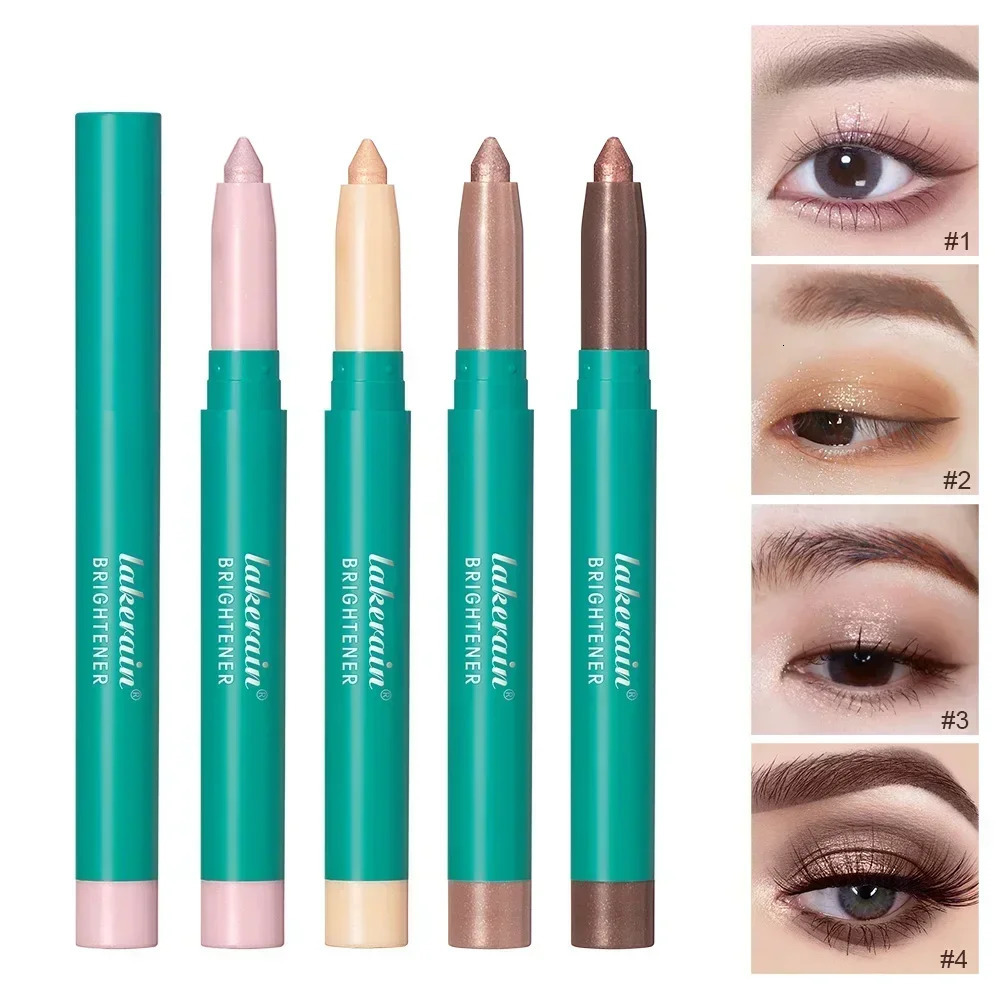 1PC Waterproof Pearlescent Eyeshadow Pencil Stick Lasting Glitter Shimmer Eye Shadow Highlighter Pen Eyes Makeup Tools 250717