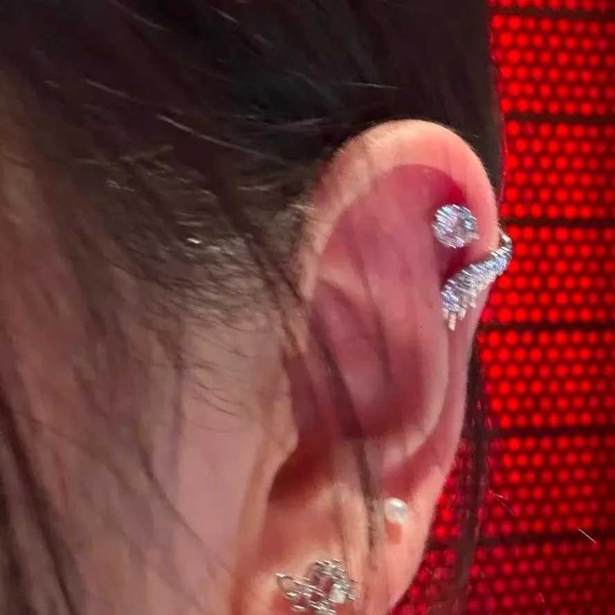 1pcs Silver Color Wing Ear Bone Nail for Women New Fashion Zircon Earrings Accessories Fashion JewelryXJ250718