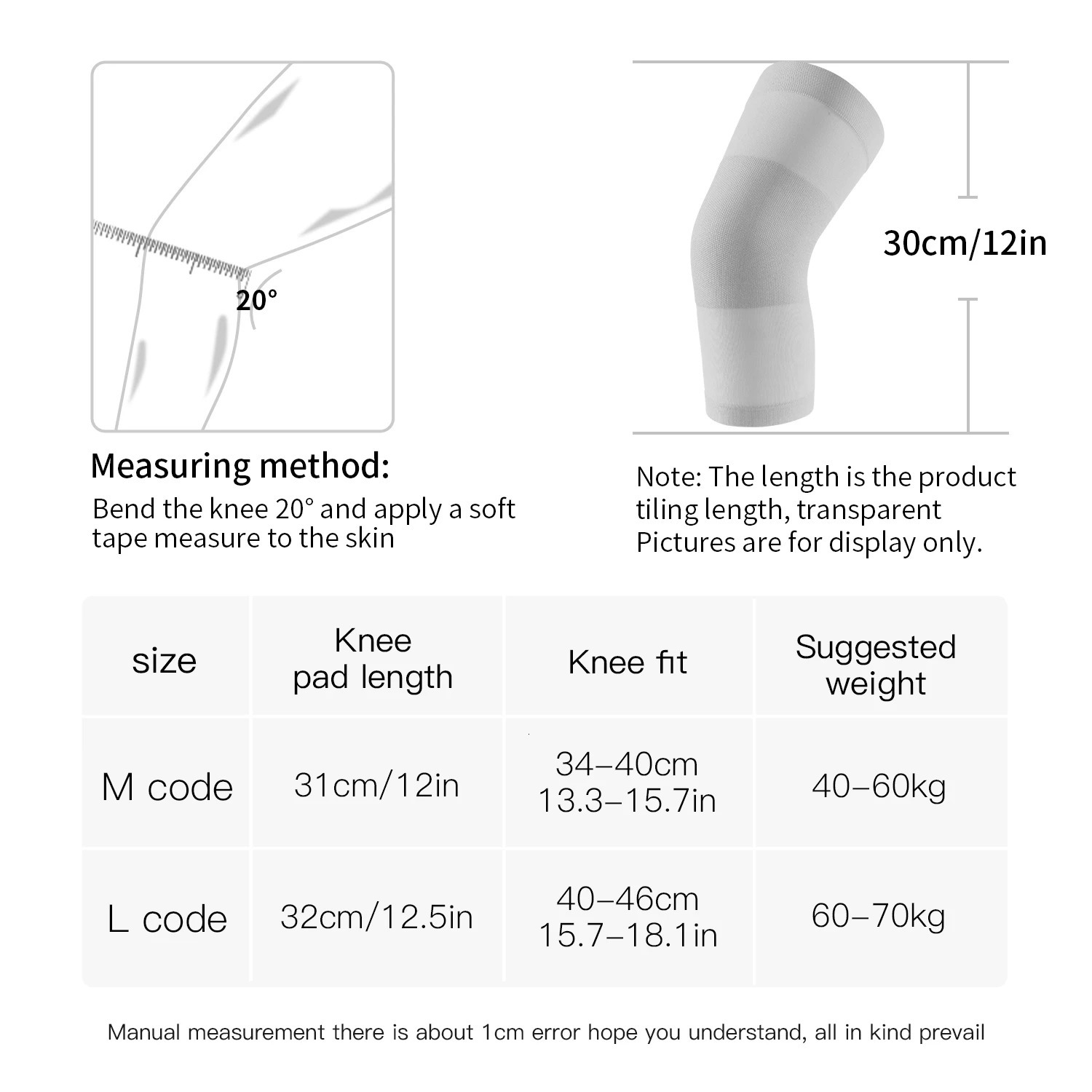 1 Pair Summer Thin Knit Knee Pads Ultrathin Breathable Comfortable Wearresistant Supportive and Protective 250708