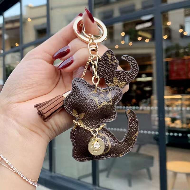 Car for Women, Personalized Cat Keychain Ring, Unisex Couple Bag Pendant