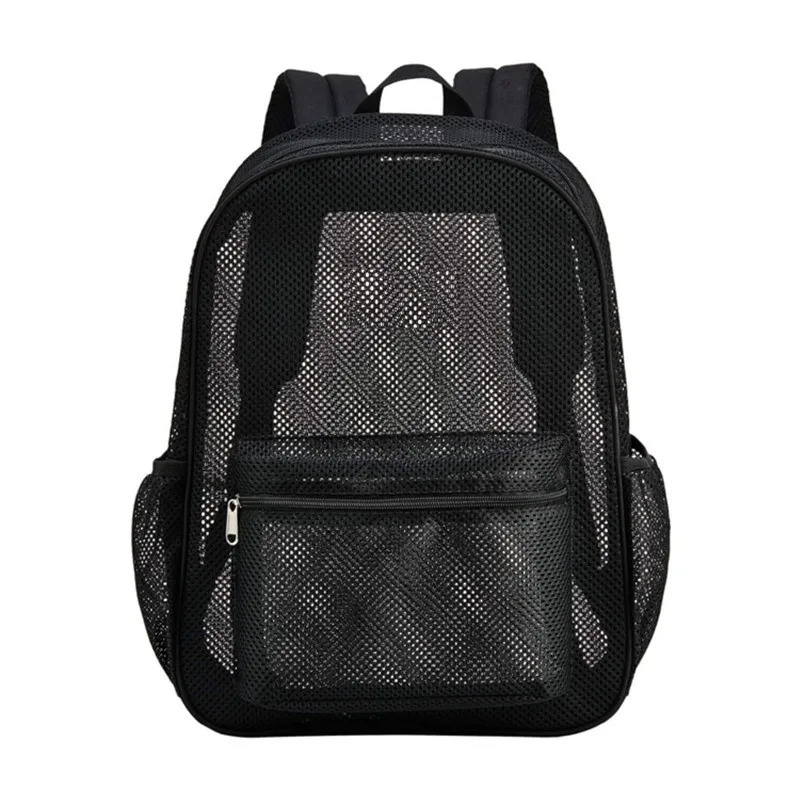 Simple Mesh Backpack Outdoor Travel Beach Bag Trendy Student School Bag 250714