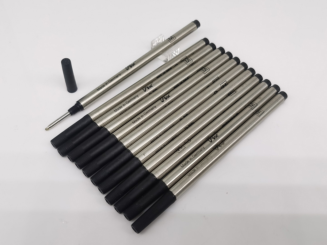 A Lot of 12 Pcs Rollerball Pen Black/Blue 710 Refills Medium Point can mixed collocation with lid