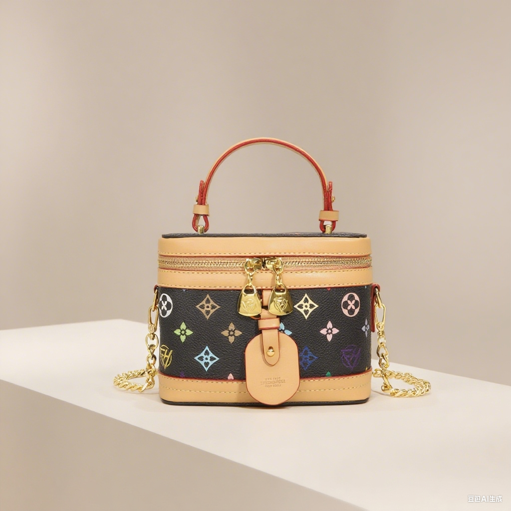 Designer Luxury Vintage Small Box Bag Women's High Handbag Crossbody Zipper Closure Top Fashion