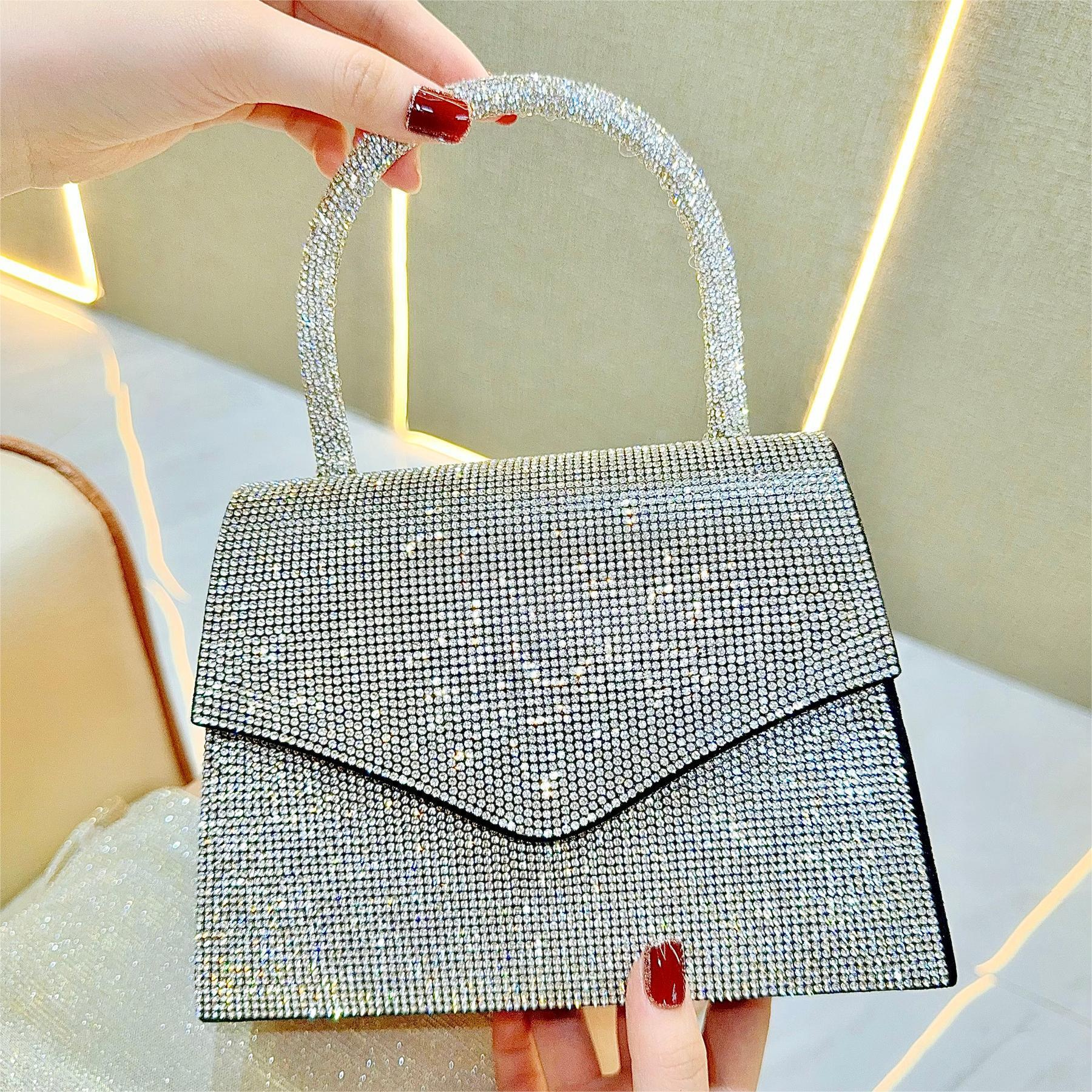 New cross-border European and American retro all diamond evening bag designer bag rhinestone handbag crossbody bag