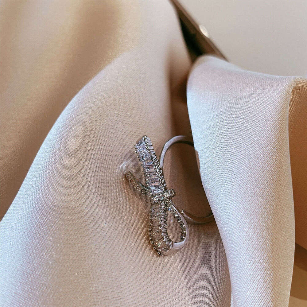 Adjustable Open Bowknot INS Style Niche Design Fashion Index Finger Street Personality Ring Trend