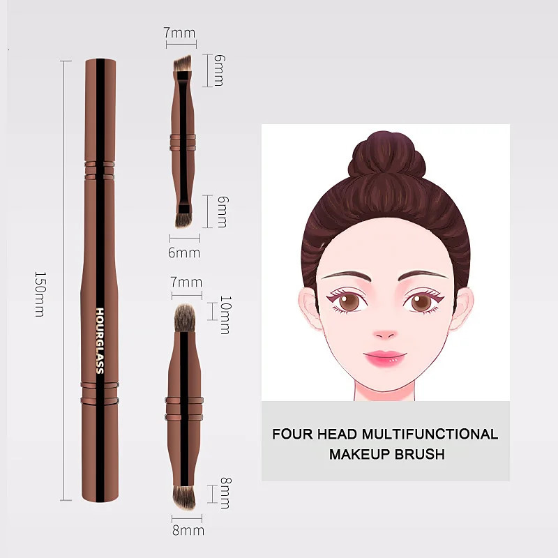 Hourglass Makeup Brush No25 FourHead Multifunctional Concealer Eyeshadow Eyebrow Eyeliner 250714