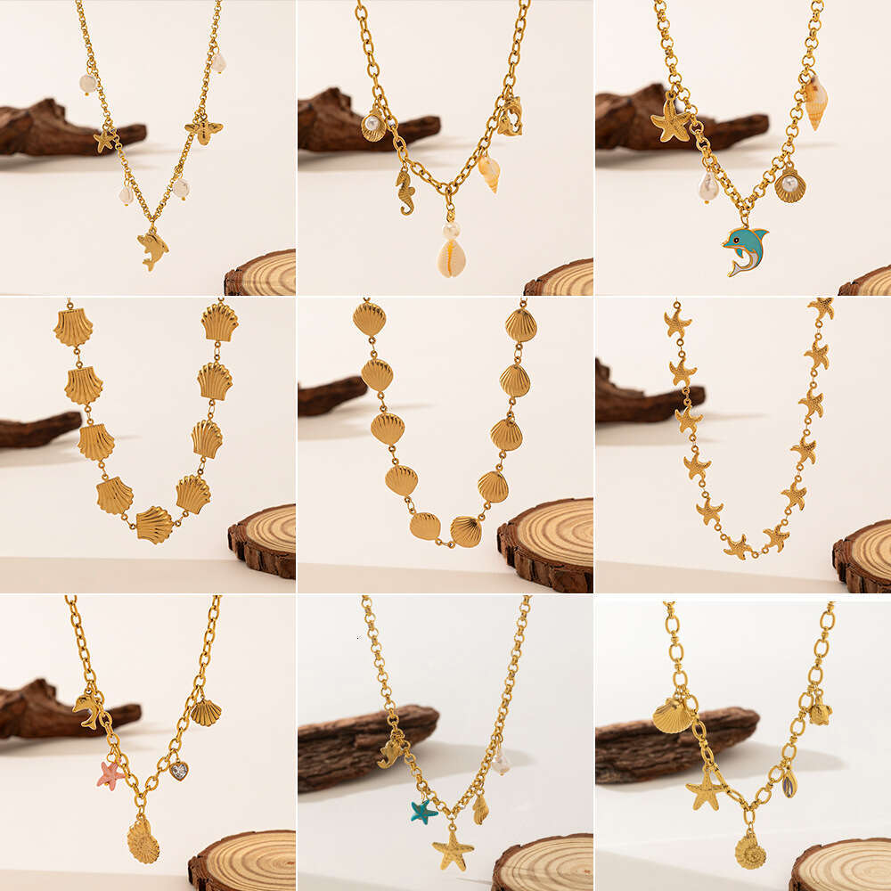 Dongguan Titanium Steel Vacation Style Shell Ocean Accessories Pendant Necklace for Women High-end Jewelry