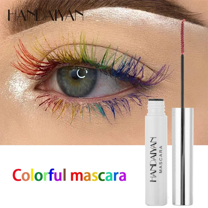 Colorful Mascara 4D Silk Waterproof Fast Dry Eyelash Extension Curl Makeup Lashes Blue Green Red Purple Black Cosplay Cosmetics 250717