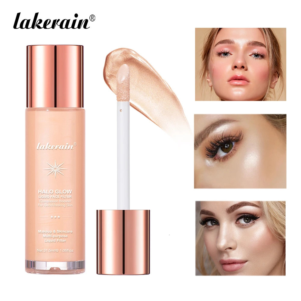 8colors Halo Glow Liquid Filter Liquid Highlighter Face Contouring Pearlescent Makeup Brightener Bronzer Glow Body Face Cosmetic 250717